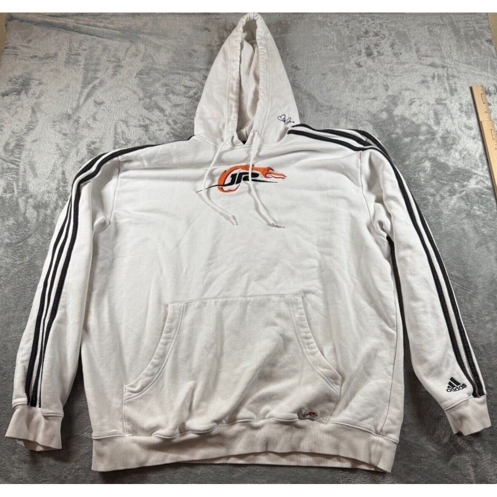 Adidas Dale Earnhardt Jr 88 White Zip Up Hoodie Jacket Coat SZ 2XL